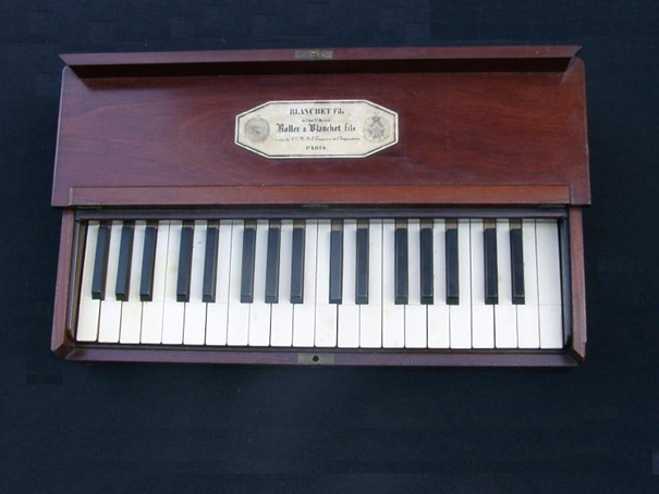 MUTE KEYBOARD or TRAVEL PIANO, by BLANCHET FILS in PARIS, 19th century